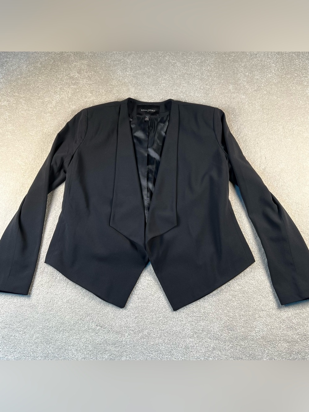 Banana Republic Blazer Black Open Front Women's 4 Petite